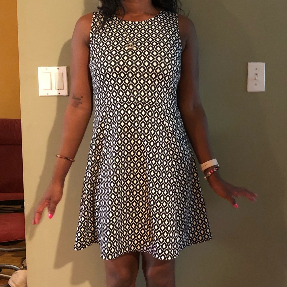 Black & White Patterned Dress